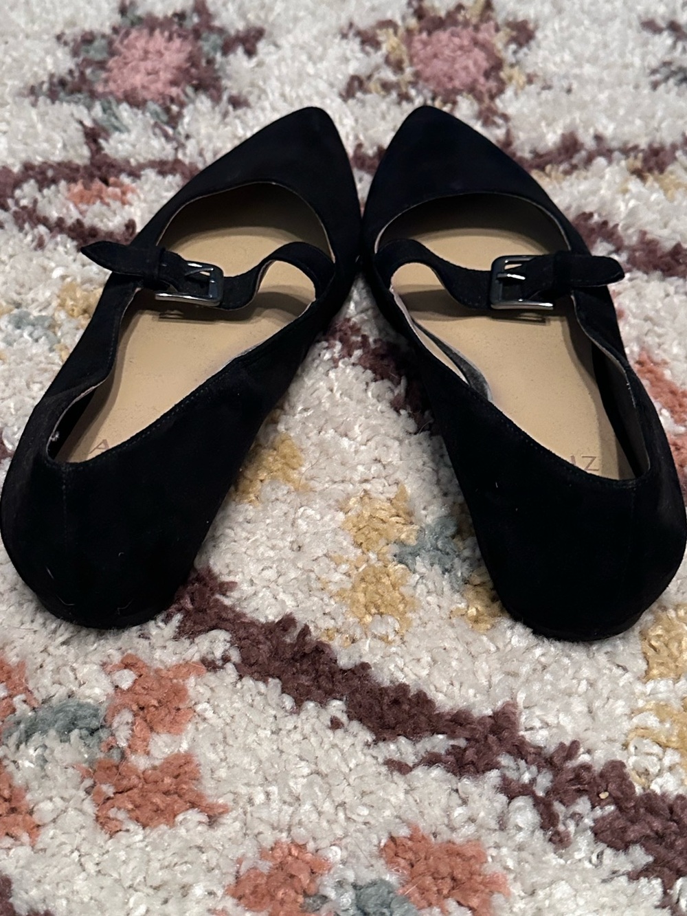 Naturalizer Black Pointed Mary Jane Flats - Picture 4 of 5